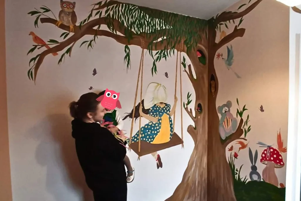 mural-gr-τοιχογραφία-σε-παιδικό-δωμάτιο-κοριτσιού